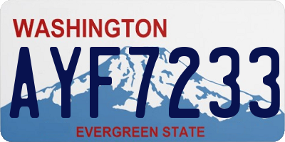WA license plate AYF7233