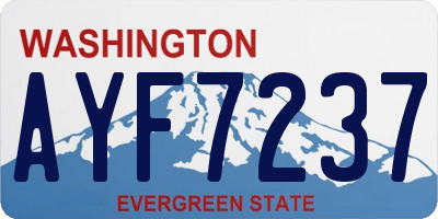 WA license plate AYF7237