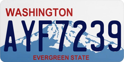 WA license plate AYF7239