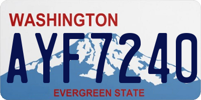 WA license plate AYF7240
