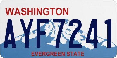WA license plate AYF7241