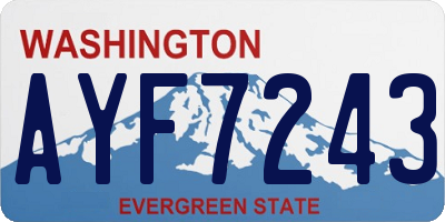 WA license plate AYF7243