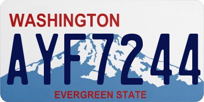 WA license plate AYF7244