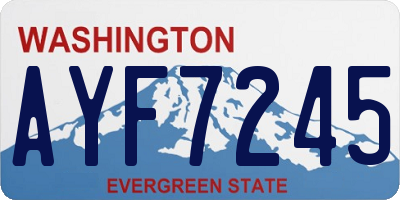 WA license plate AYF7245