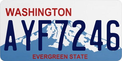 WA license plate AYF7246