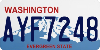 WA license plate AYF7248