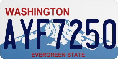 WA license plate AYF7250
