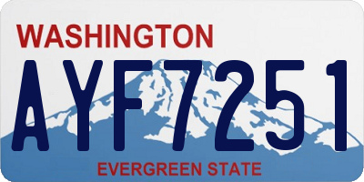 WA license plate AYF7251