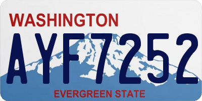 WA license plate AYF7252