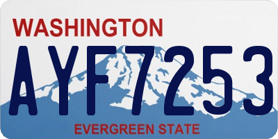 WA license plate AYF7253