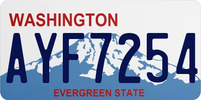 WA license plate AYF7254