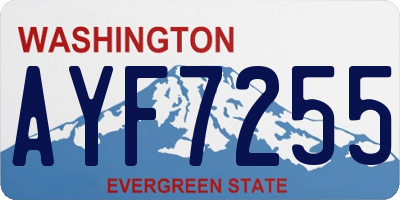 WA license plate AYF7255