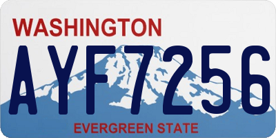 WA license plate AYF7256