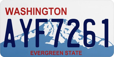 WA license plate AYF7261
