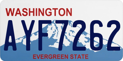 WA license plate AYF7262