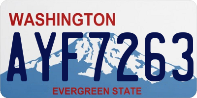 WA license plate AYF7263