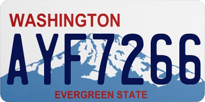 WA license plate AYF7266