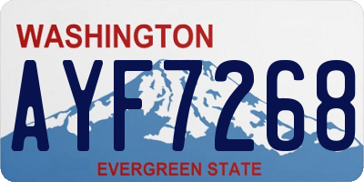 WA license plate AYF7268