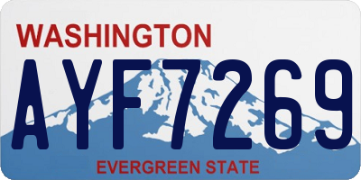 WA license plate AYF7269