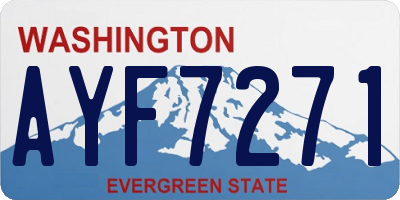 WA license plate AYF7271