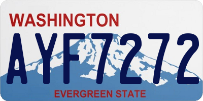 WA license plate AYF7272
