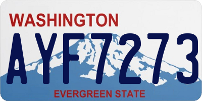WA license plate AYF7273
