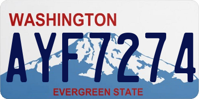 WA license plate AYF7274