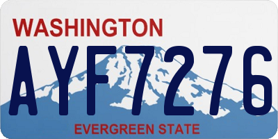 WA license plate AYF7276