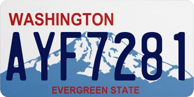 WA license plate AYF7281