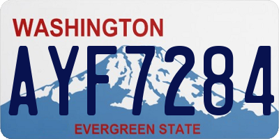 WA license plate AYF7284