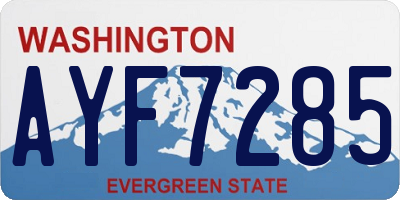 WA license plate AYF7285