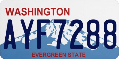 WA license plate AYF7288