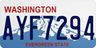 WA license plate AYF7294