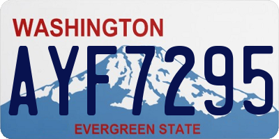 WA license plate AYF7295