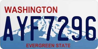 WA license plate AYF7296