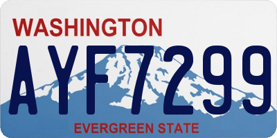 WA license plate AYF7299