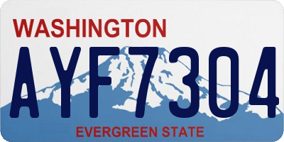 WA license plate AYF7304