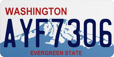 WA license plate AYF7306