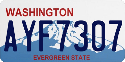 WA license plate AYF7307