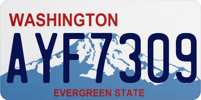 WA license plate AYF7309