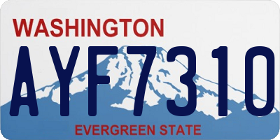 WA license plate AYF7310