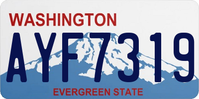 WA license plate AYF7319