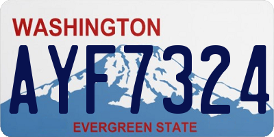 WA license plate AYF7324