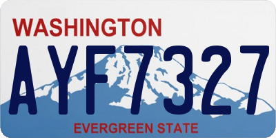 WA license plate AYF7327