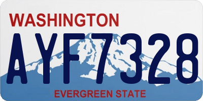 WA license plate AYF7328
