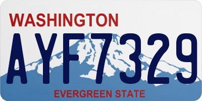 WA license plate AYF7329