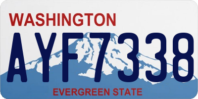 WA license plate AYF7338