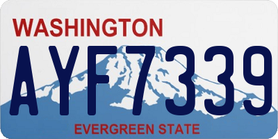 WA license plate AYF7339