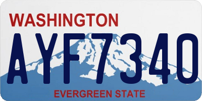 WA license plate AYF7340