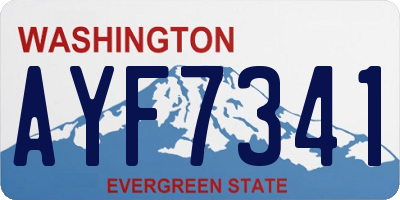 WA license plate AYF7341